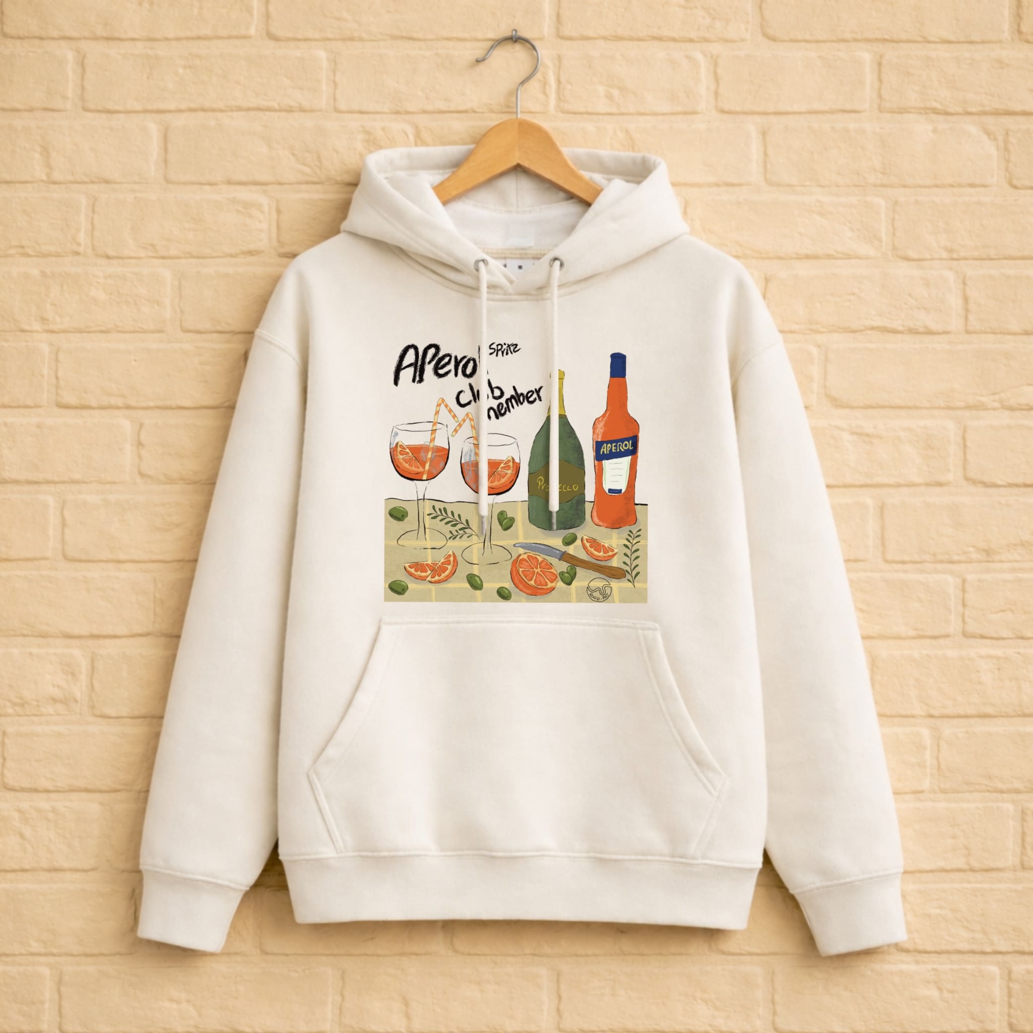 Aperol Spritz Hoodie aus 100% Bio-Baumwolle
