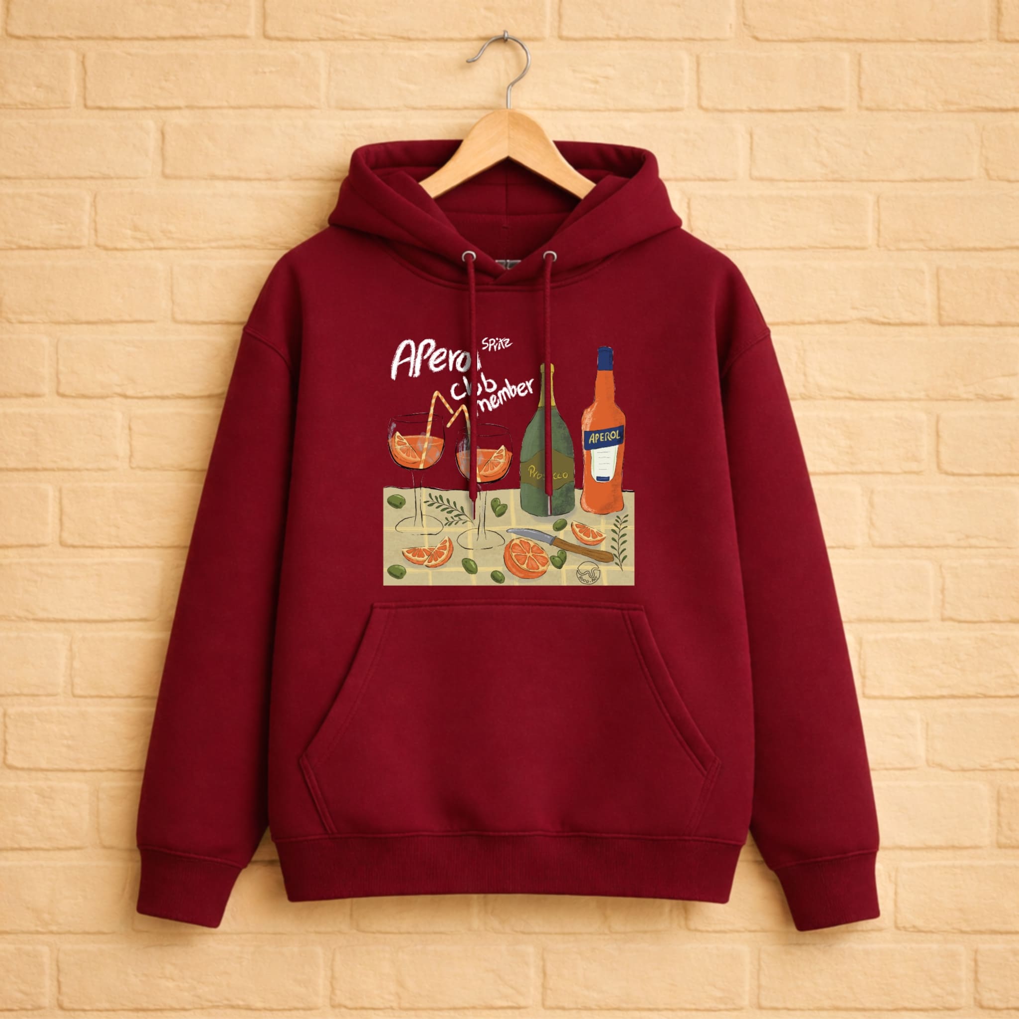 Aperol Spritz Hoodie aus 100% Bio-Baumwolle
