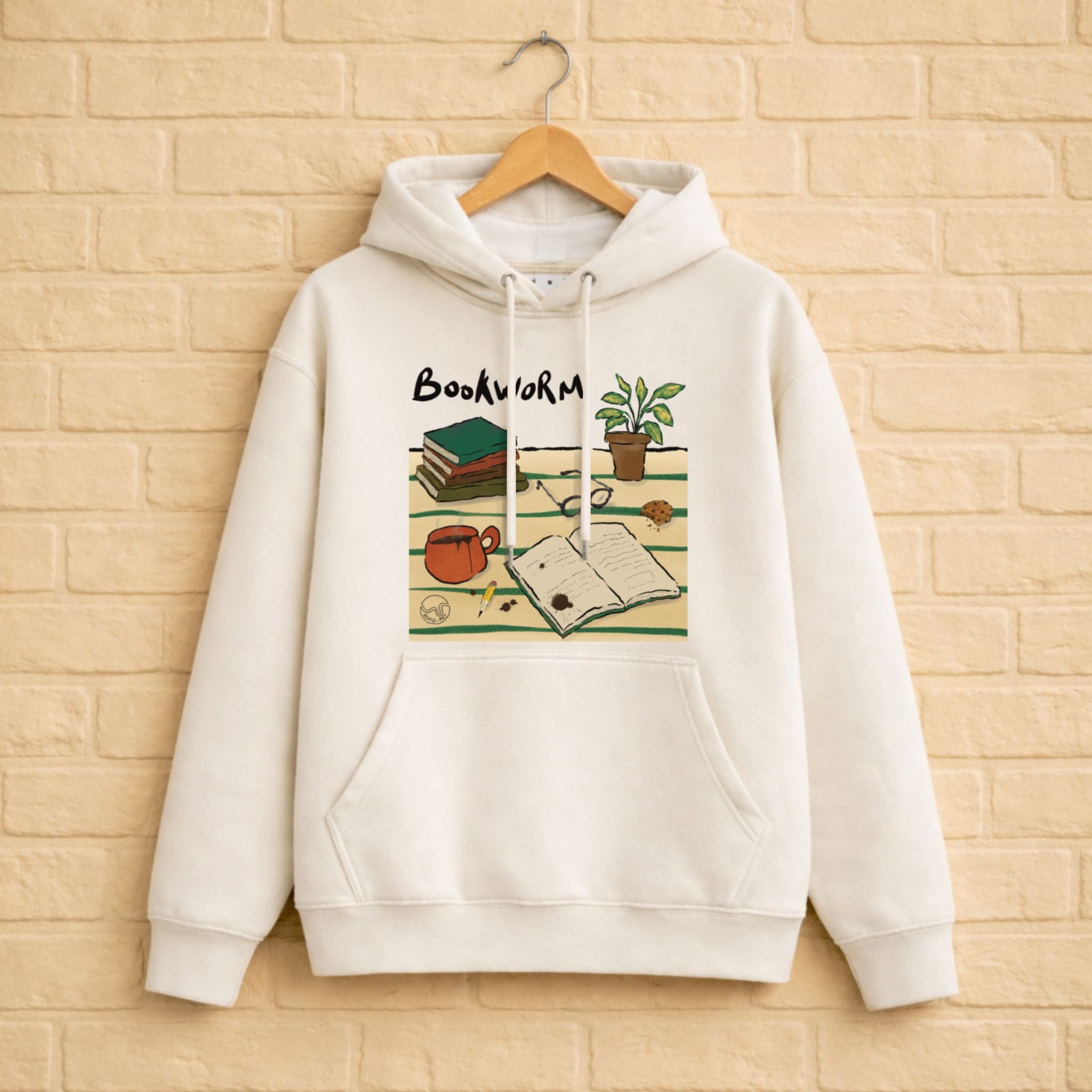 Bookworm Hoodie aus 100% Bio-Baumwolle