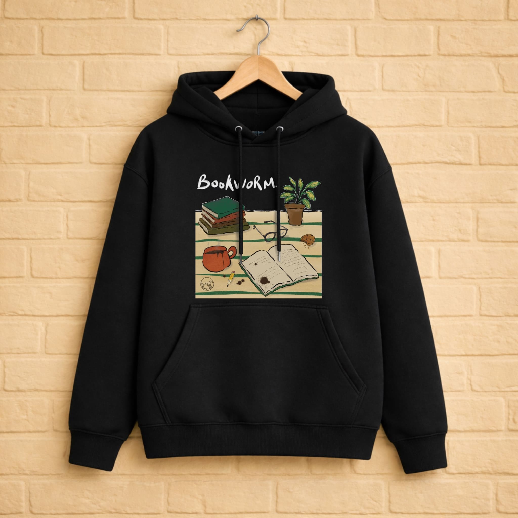Bookworm Hoodie aus 100% Bio-Baumwolle