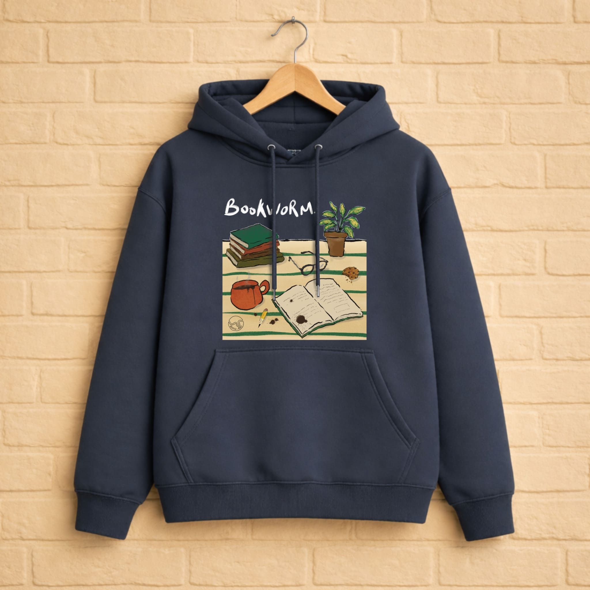 Bookworm Hoodie aus 100% Bio-Baumwolle
