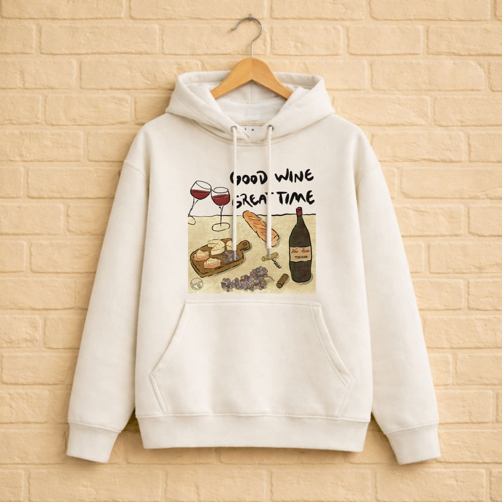 Good Wine Hoodie aus 100% Bio-Baumwolle