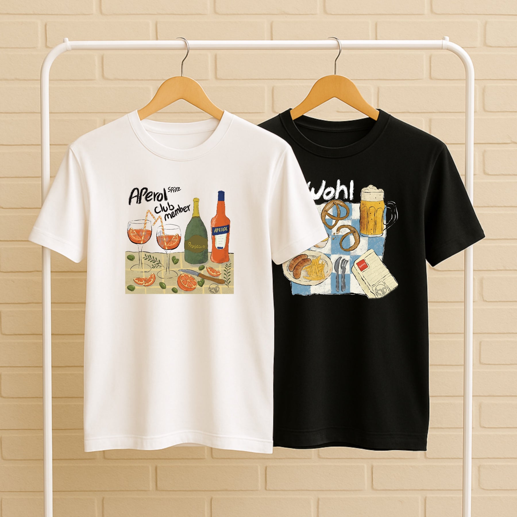 T-Shirts mit Illustrationen