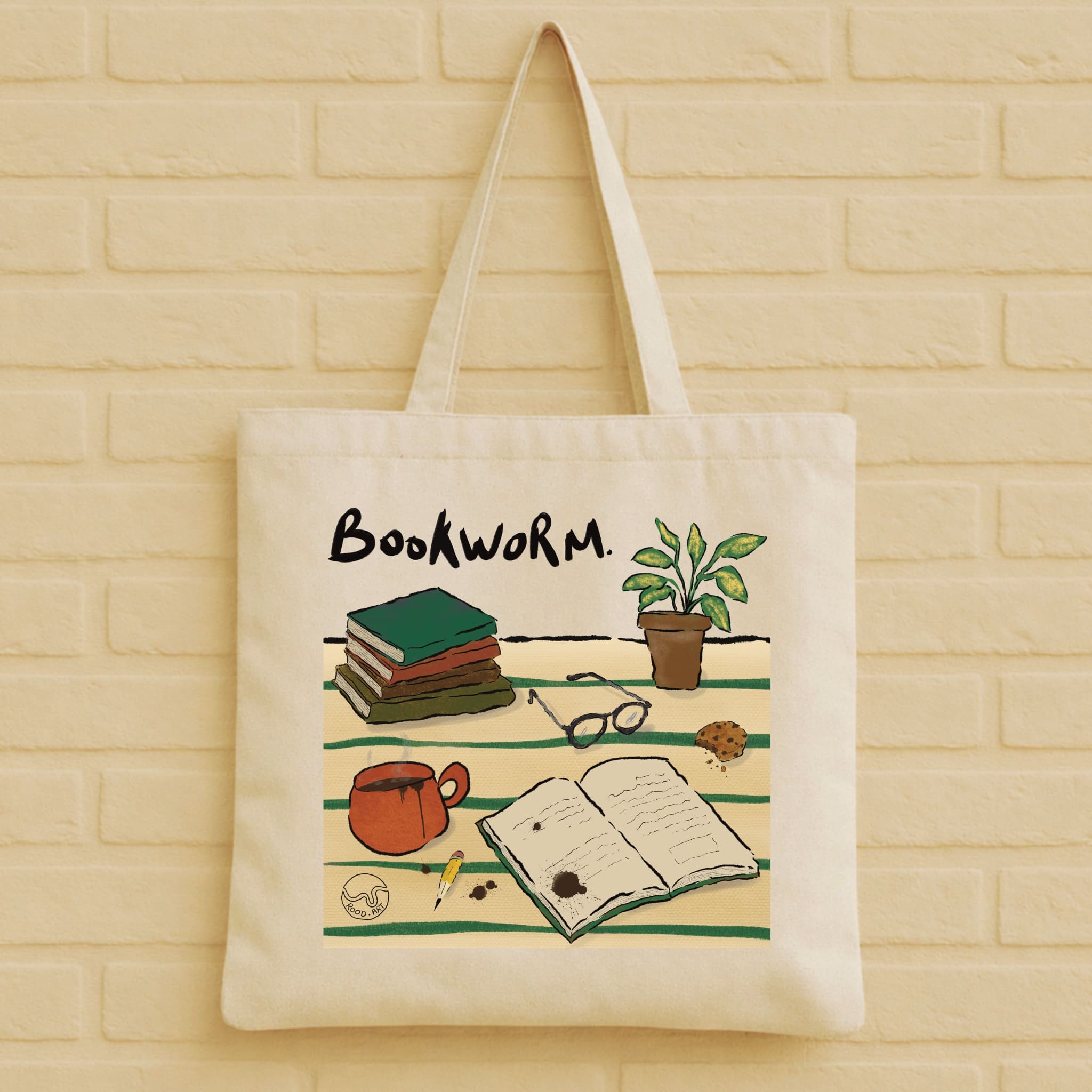 Bookworm Tote Bag aus 100% Bio-Baumwolle
