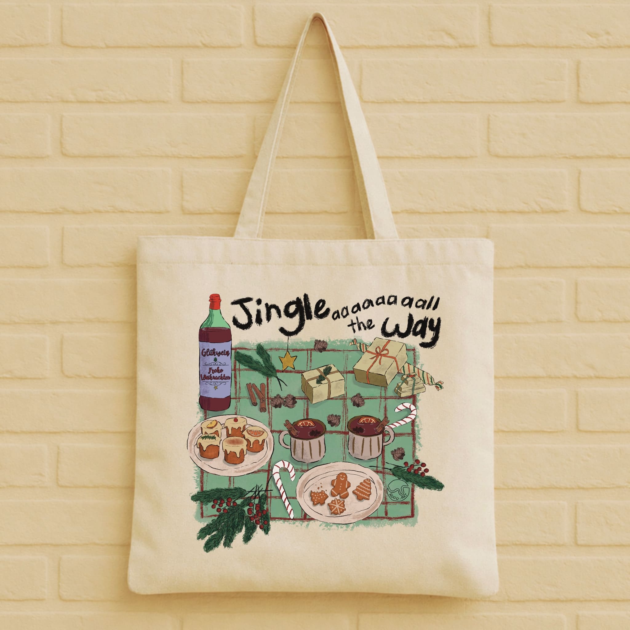 Christmas Tote Bag aus 100% Bio-Baumwolle