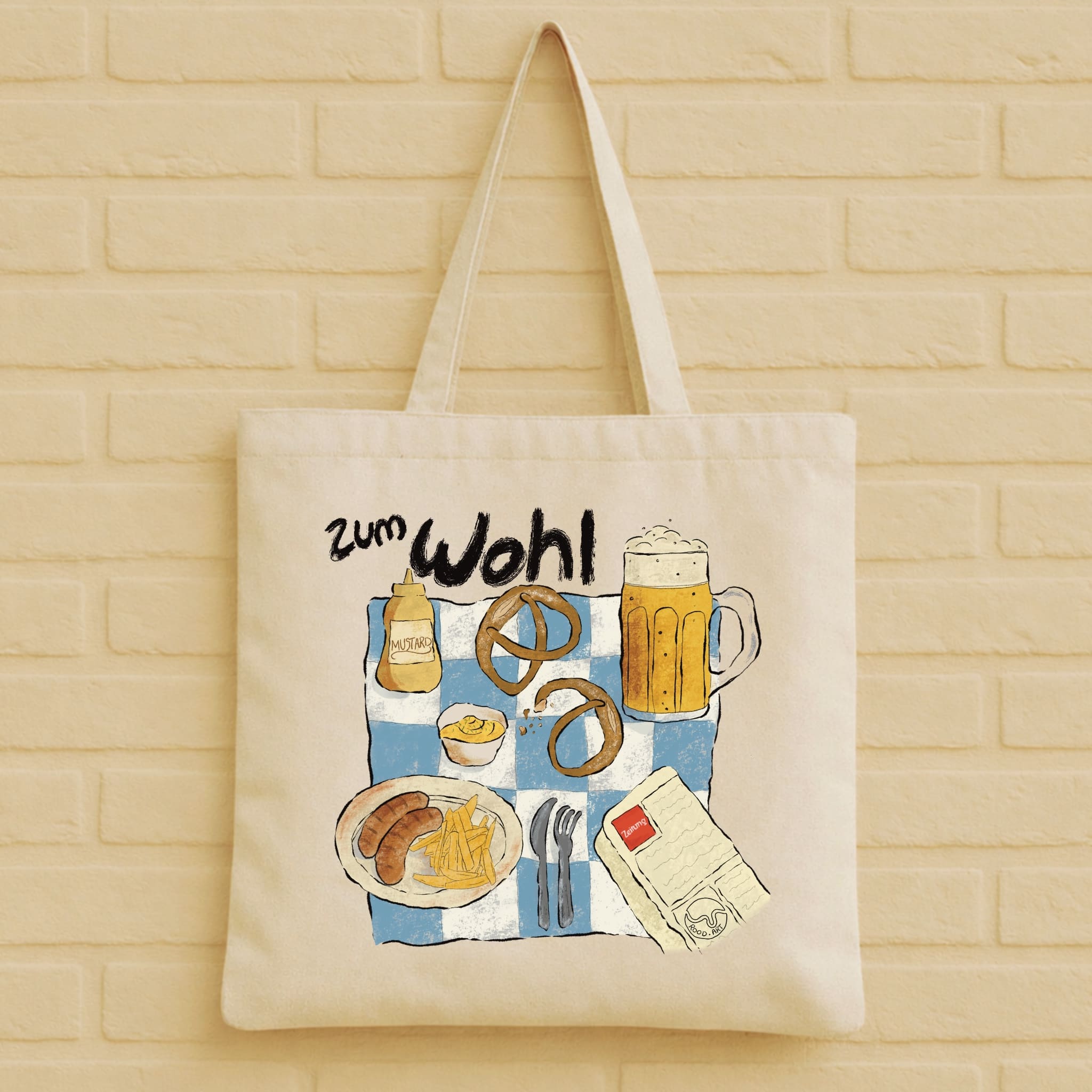 Bier Tote Bag aus 100% Bio-Baumwolle