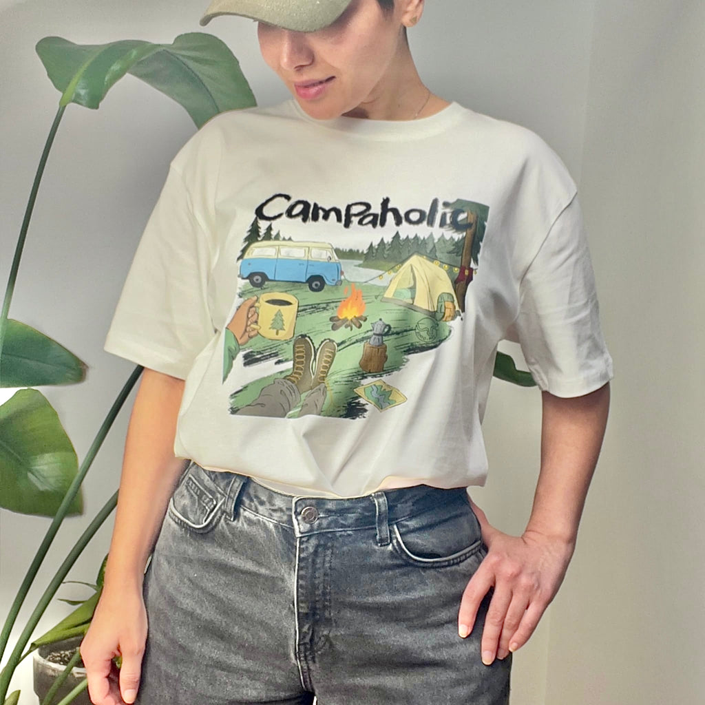 Camping T-Shirt aus 100 % Bio-Baumwolle