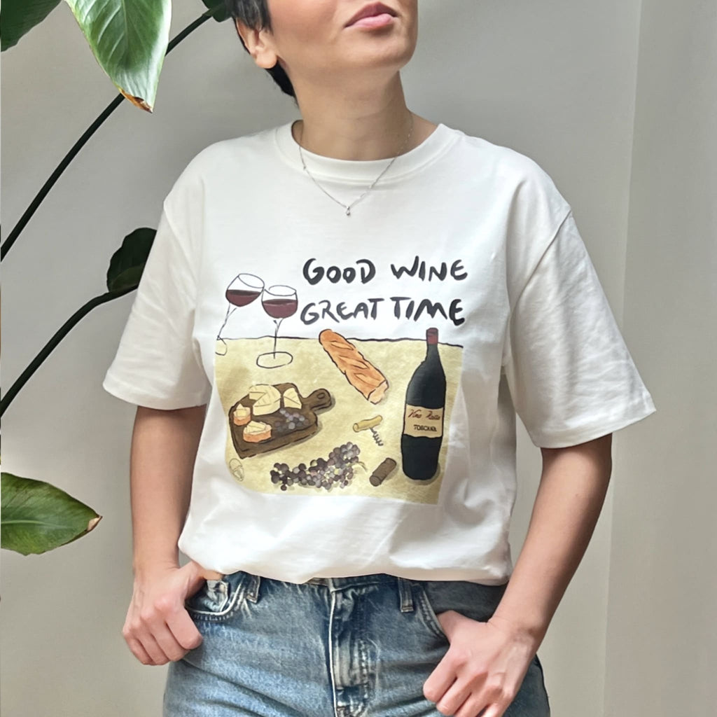 Good Wine T-Shirt aus 100 % Bio-Baumwolle