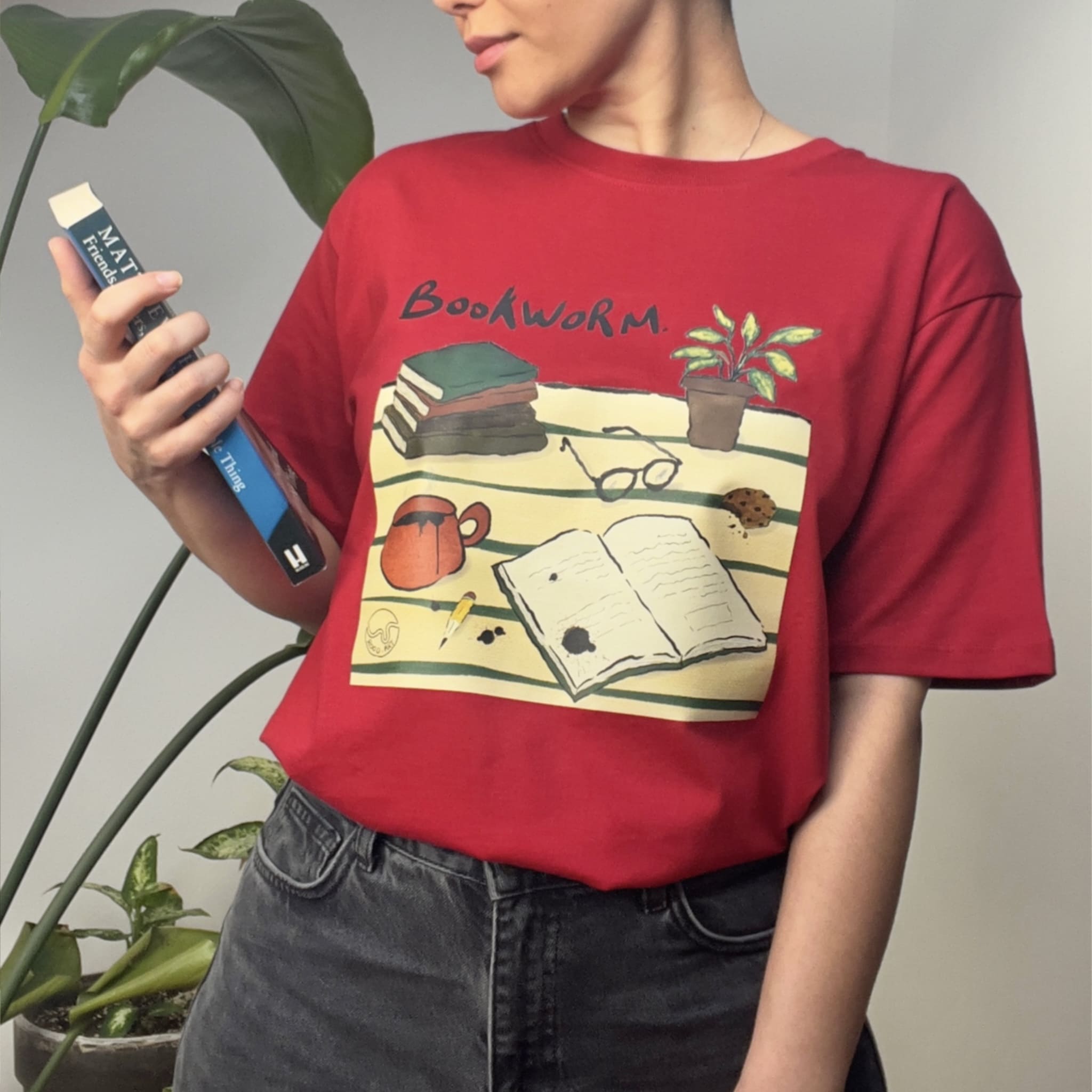 Book Lover T-Shirt aus 100 % Bio-Baumwolle