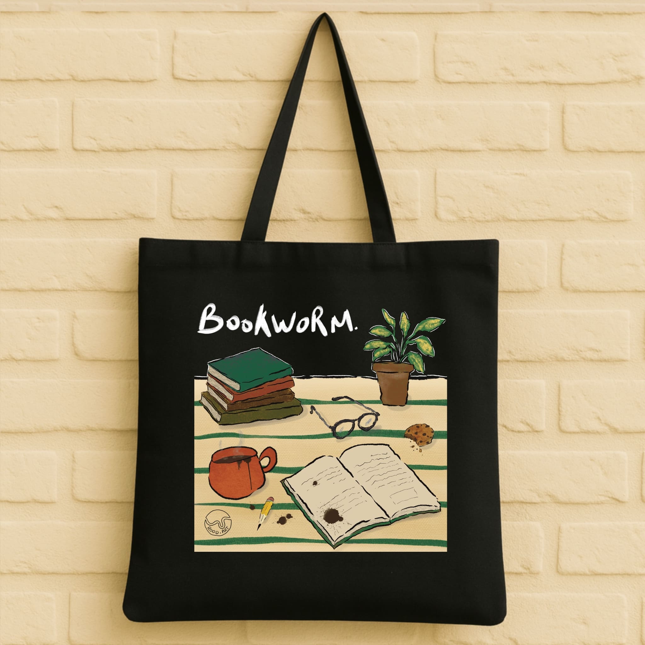 Bookworm Tote Bag aus 100% Bio-Baumwolle