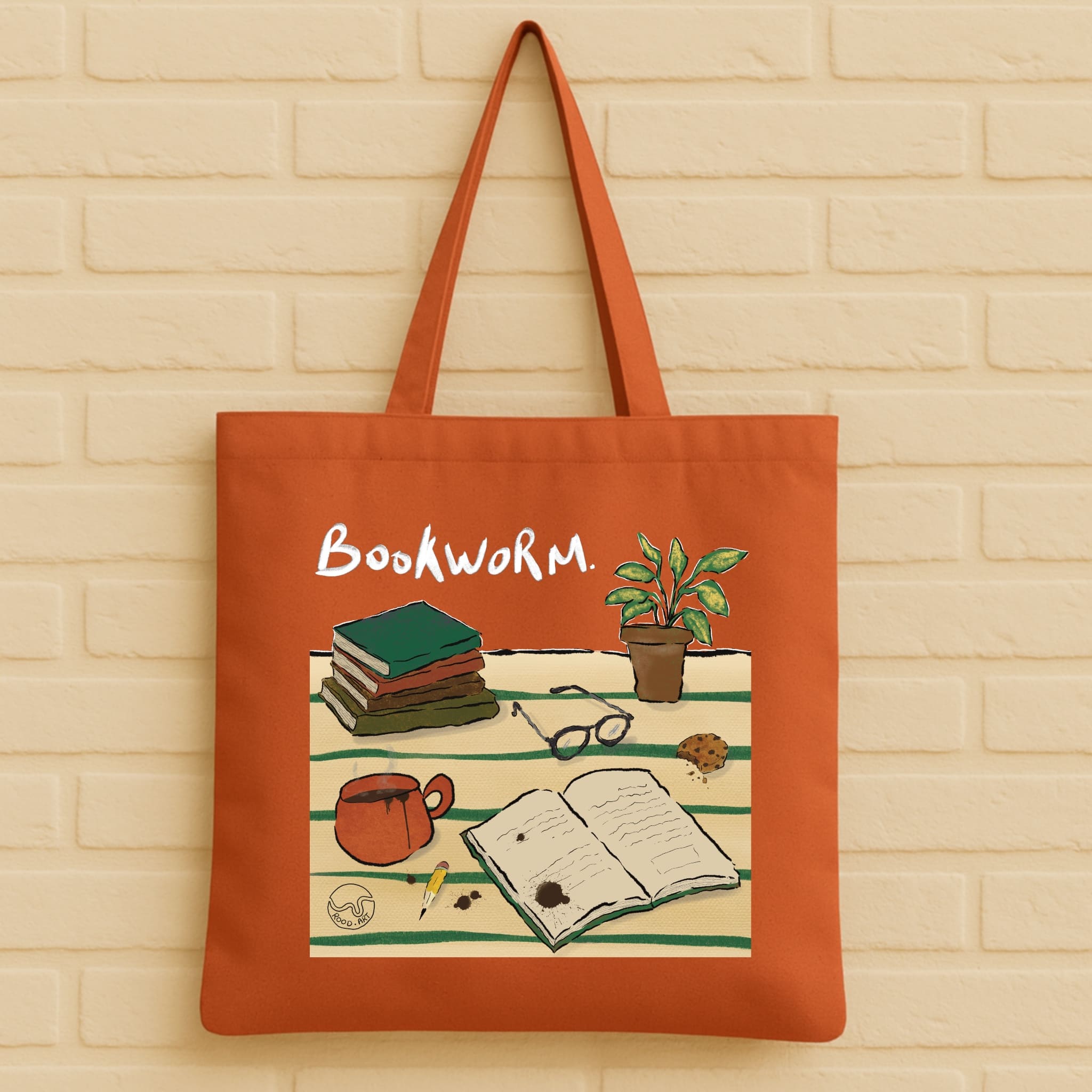 Bookworm Tote Bag aus 100% Bio-Baumwolle