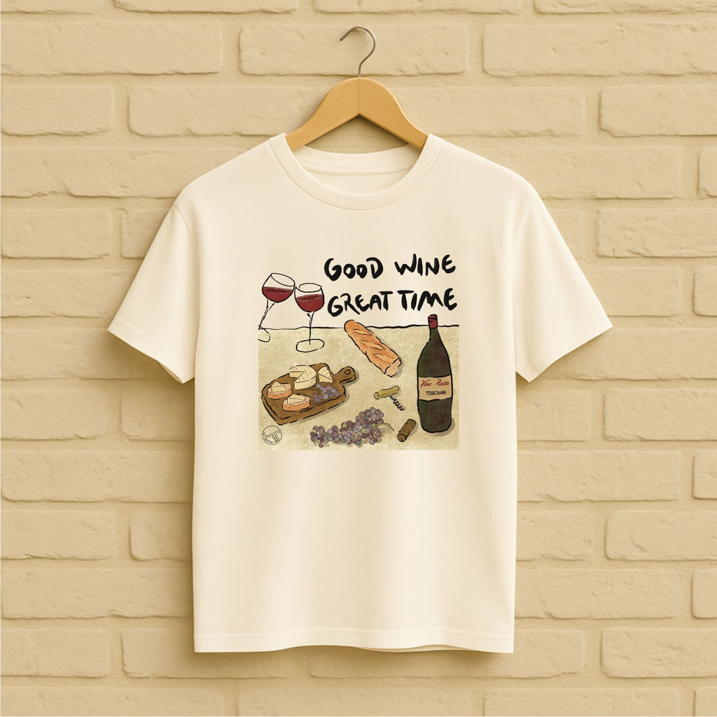 Good Wine T-Shirt aus 100 % Bio-Baumwolle