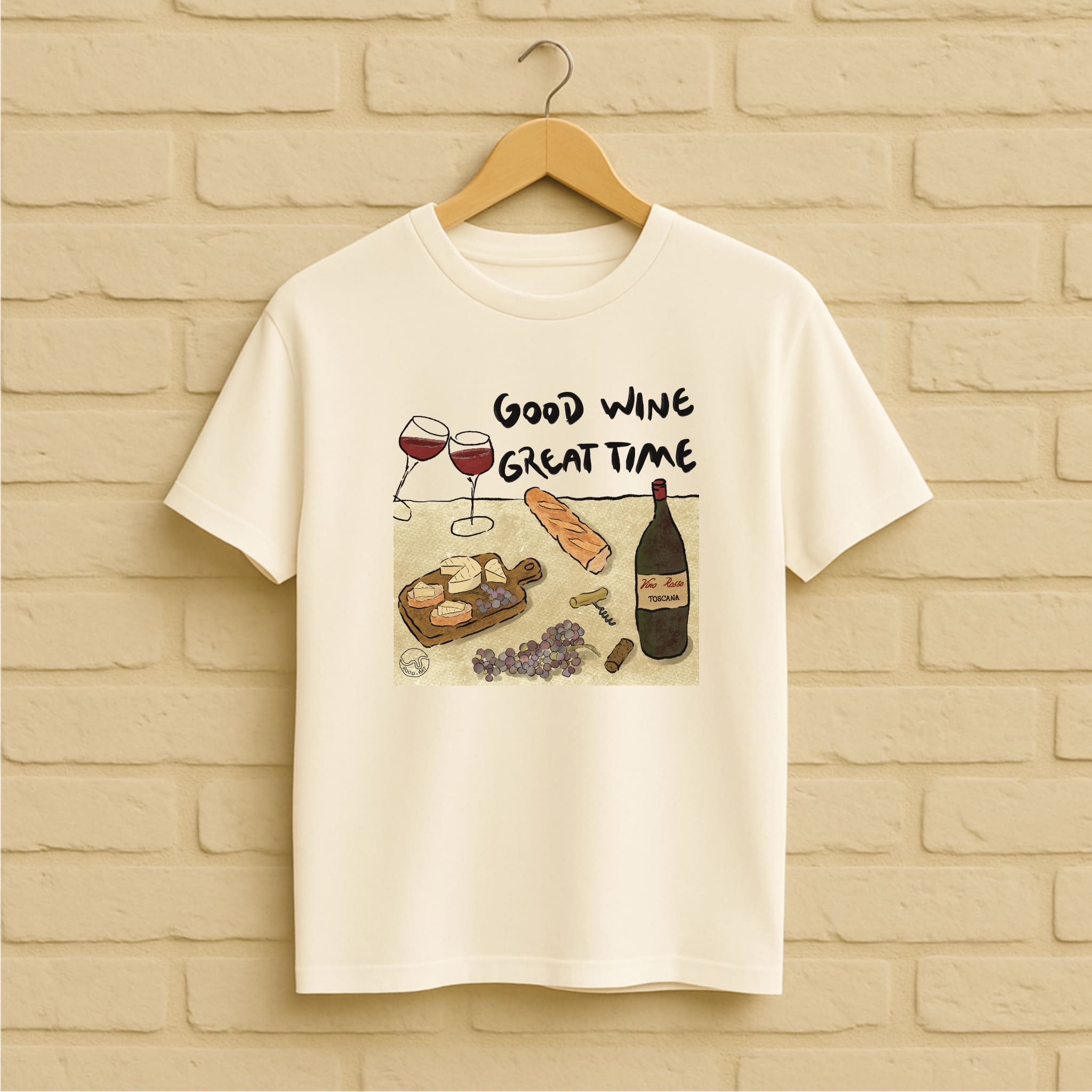 Good Wine T-Shirt aus 100 % Bio-Baumwolle