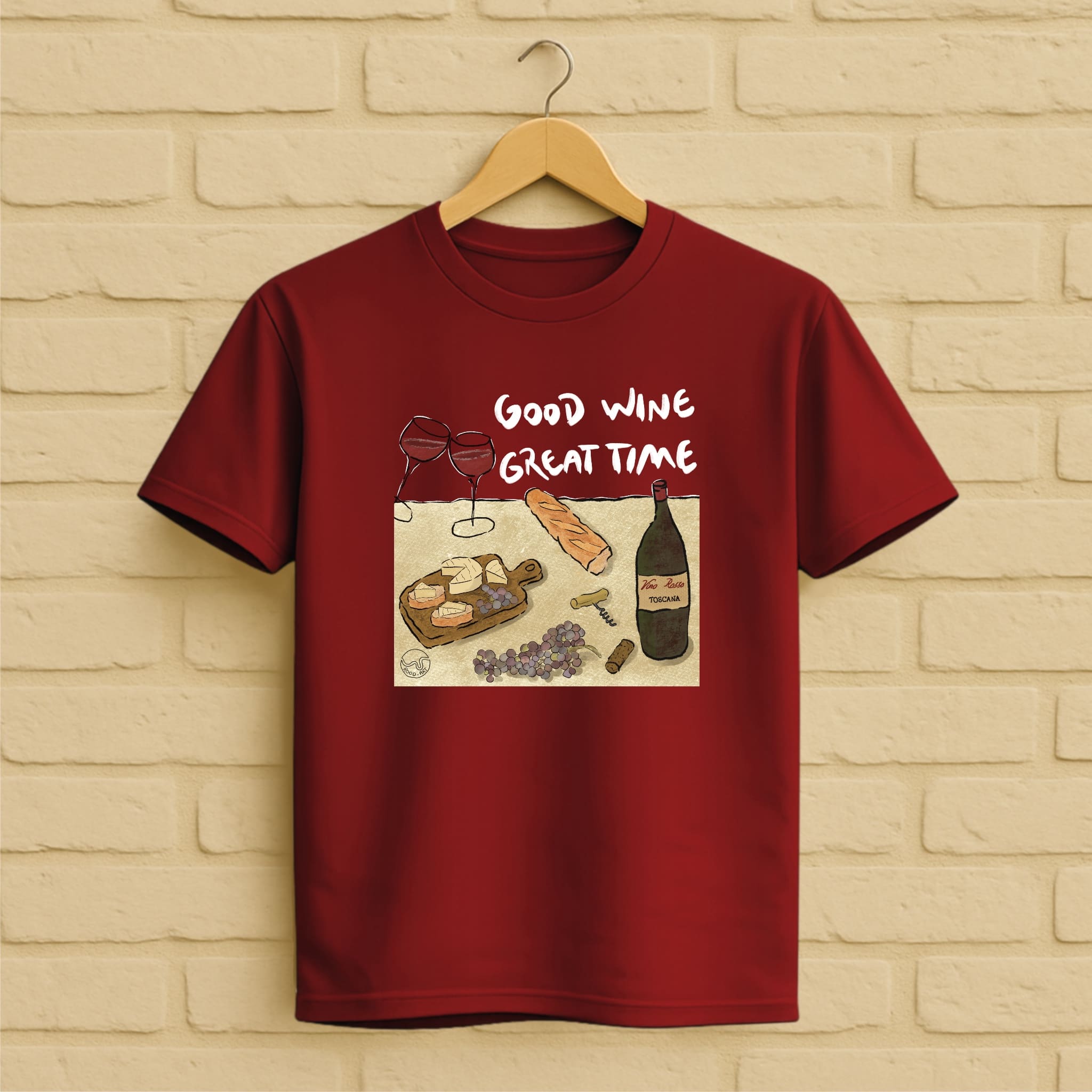 Good Wine T-Shirt aus 100 % Bio-Baumwolle
